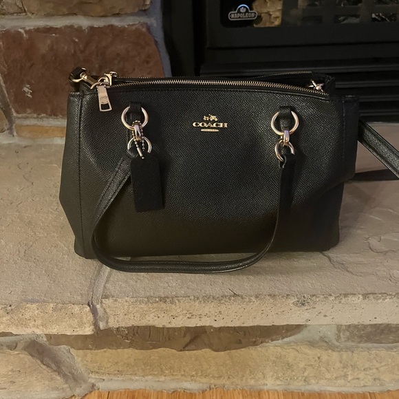 Coach Handbags - Coach Black Leather Christie Carryall Bag EUC